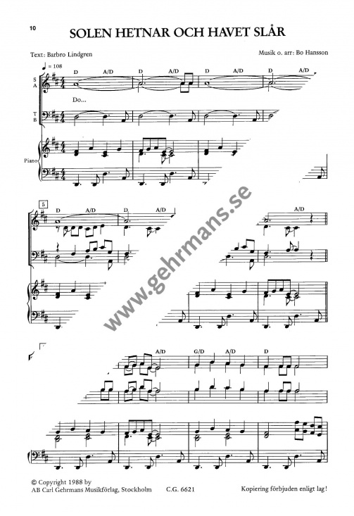 Fem sånger för kör med komp