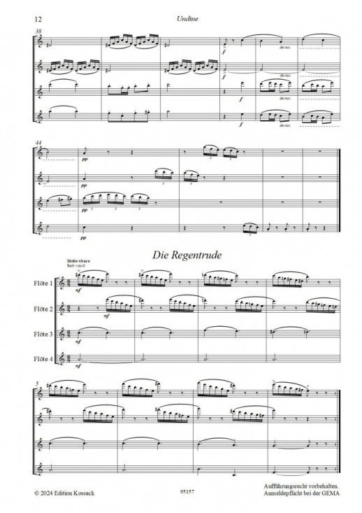 Reinecke: Wasserfrauen för fyra flöjter