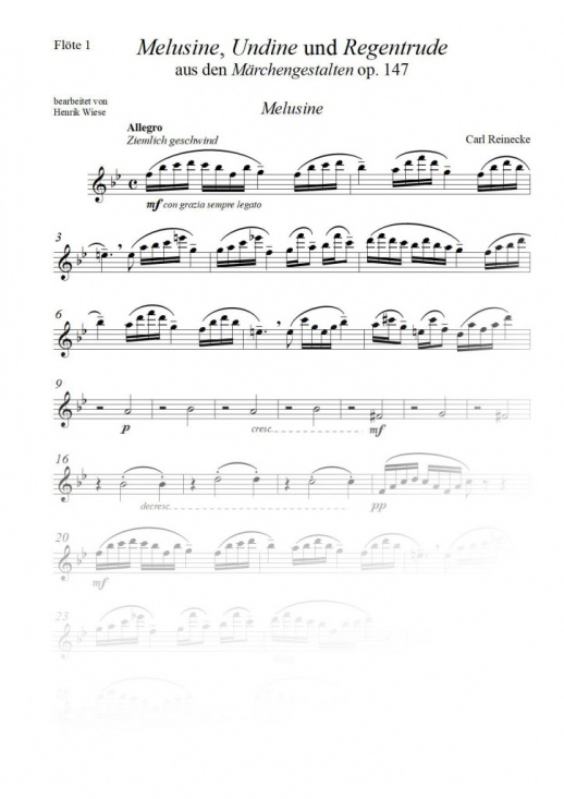 Reinecke: Wasserfrauen för fyra flöjter