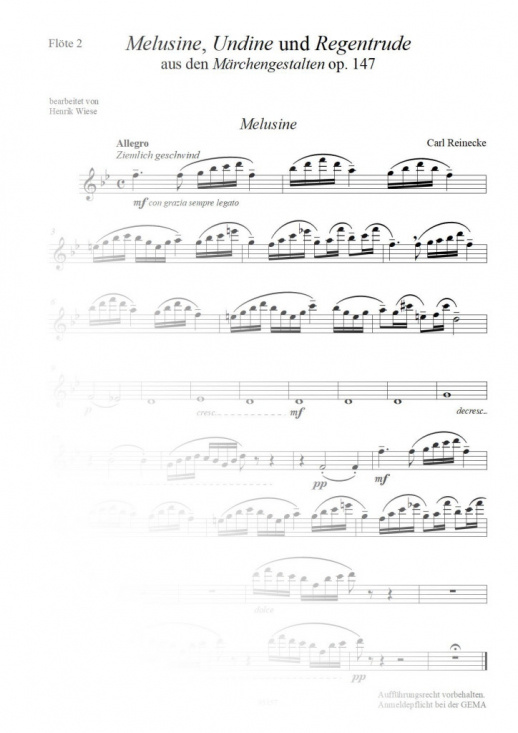 Reinecke: Wasserfrauen för fyra flöjter