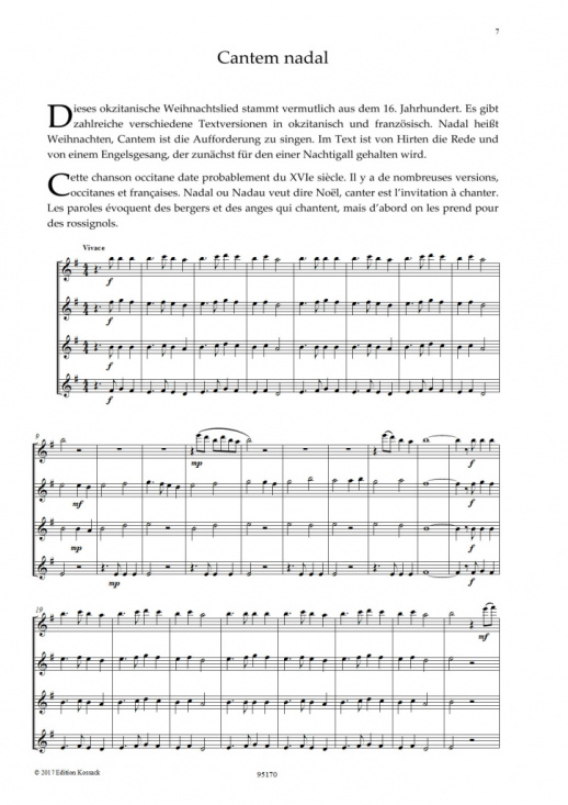 Französische Weihnachtslieder för fyra flöjter