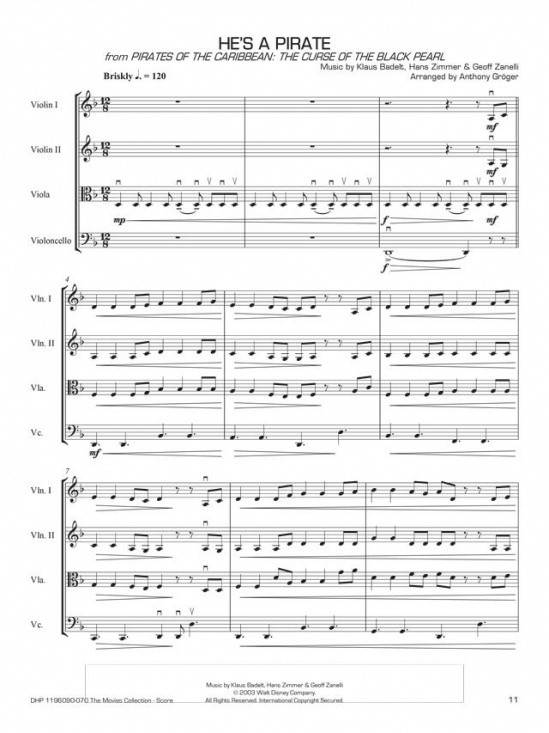 Pops for string quartet: The Movies Collection