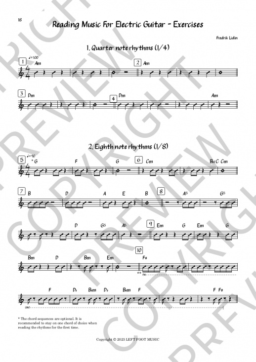 Reading Music For Electric Guitar