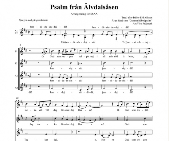 Ambra - fyrstämmiga folkvisor för damkör