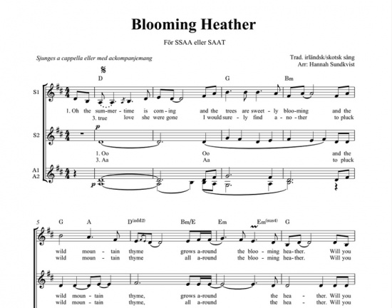 Ambra - fyrstämmiga folkvisor för damkör