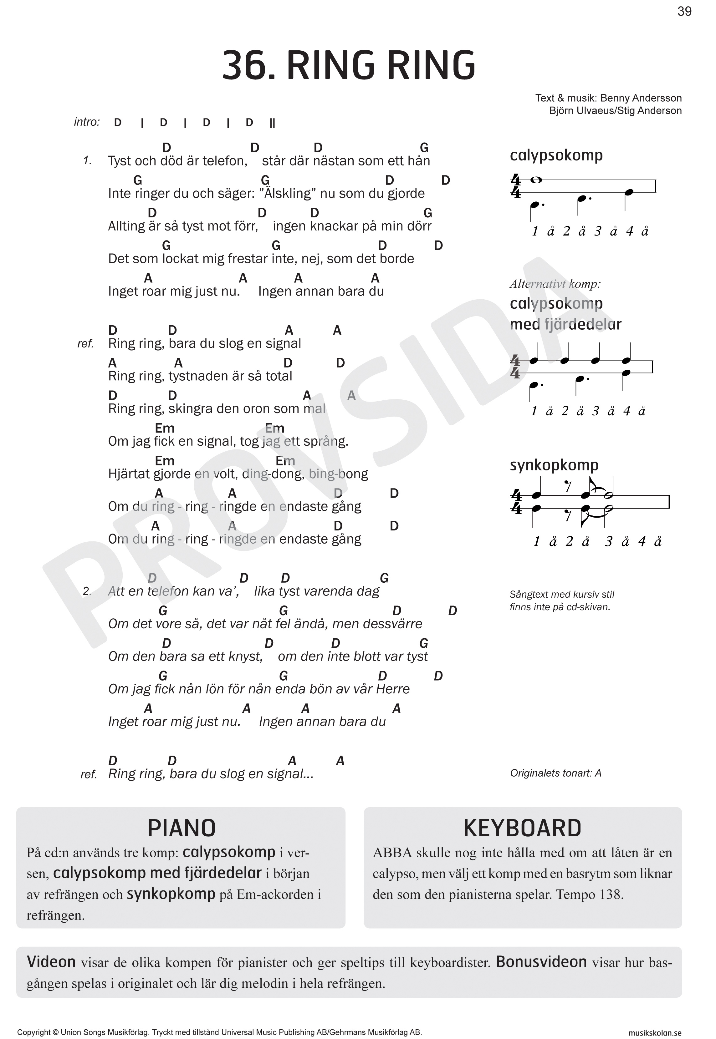 Spela keyboard och piano med cd, dvd och på Spotify