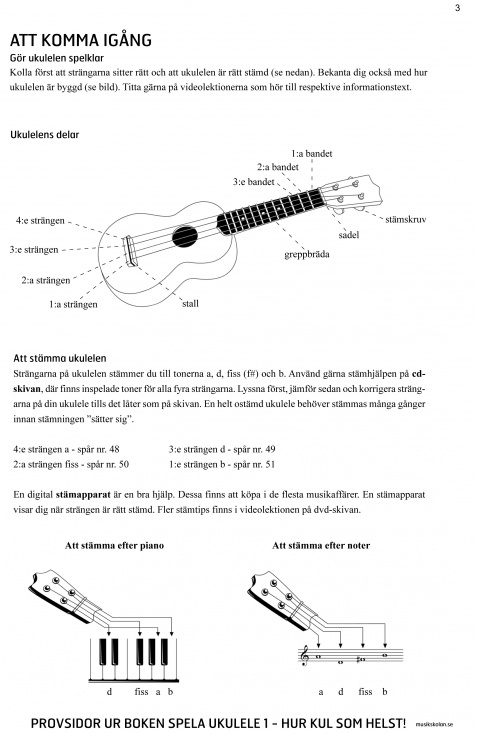 Spela ukulele 1 med cd, dvd och på Spotify