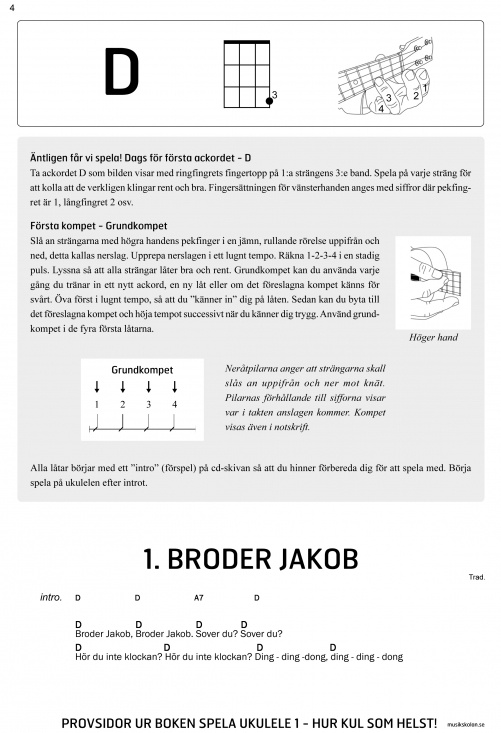 Spela ukulele 1 med cd, dvd och på Spotify