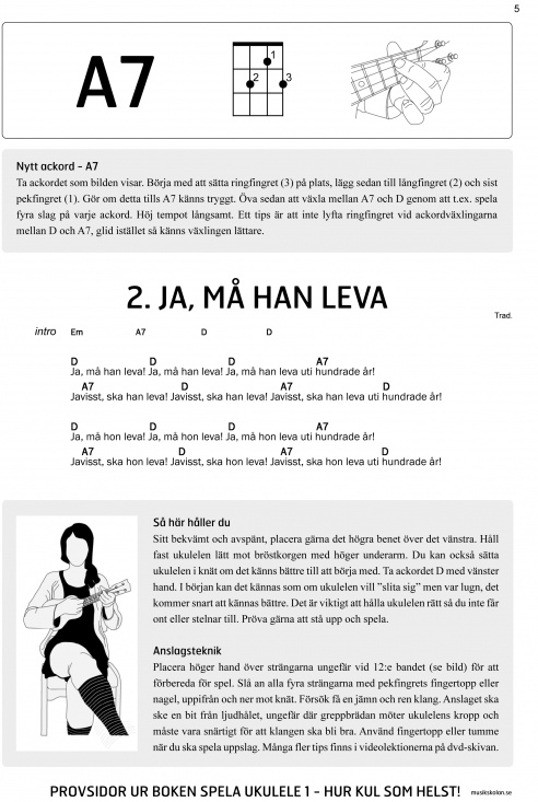 Spela ukulele 1 med cd, dvd och på Spotify