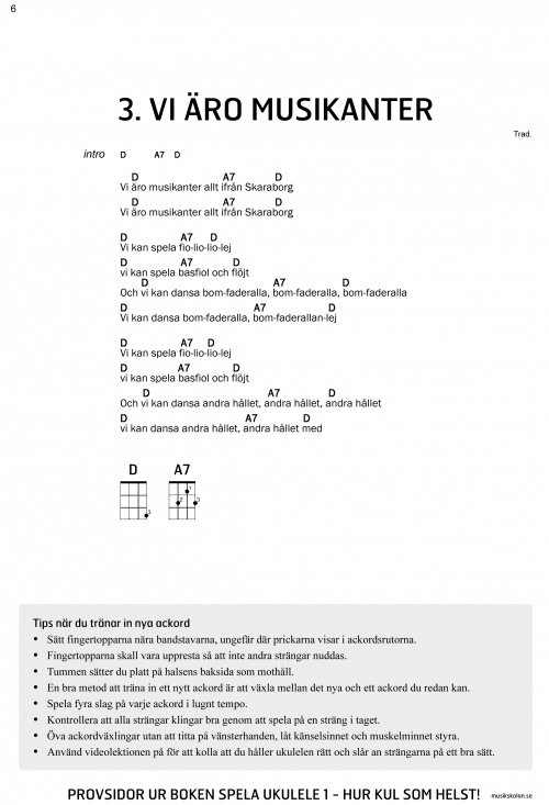 Spela ukulele 1 med cd, dvd och på Spotify