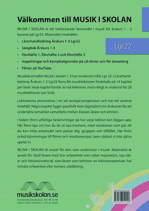 Musik i skolan Lärarhandledning Årskurs 1-3 Lgr22