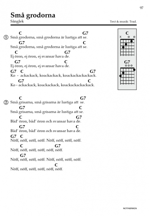 100 lätta sommarlåtar gitarr