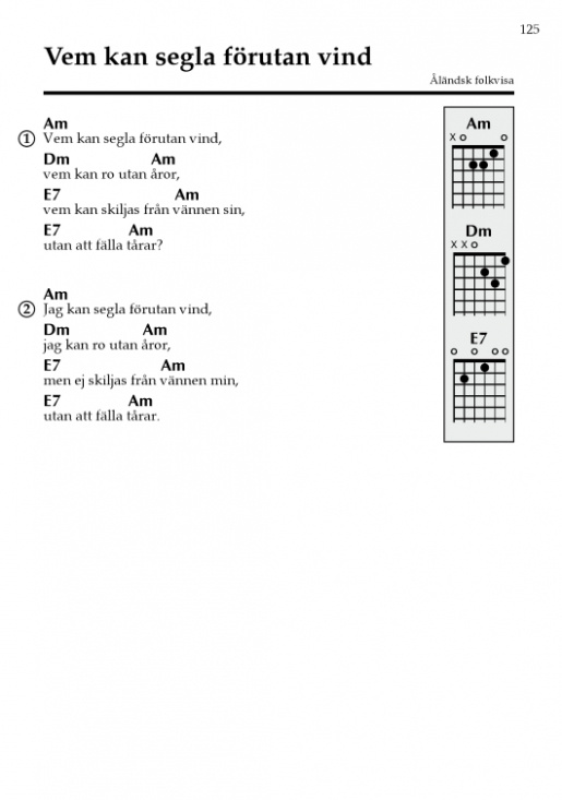 100 lätta sommarlåtar gitarr