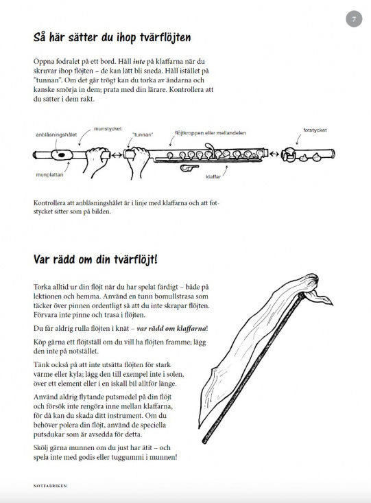 Min tvärflöjtsbok 1 med ljudfiler online