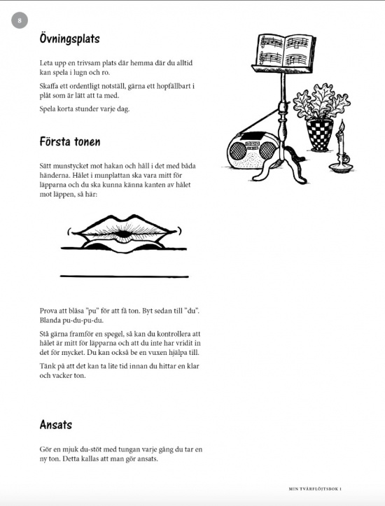Min tvärflöjtsbok 1 med ljudfiler online