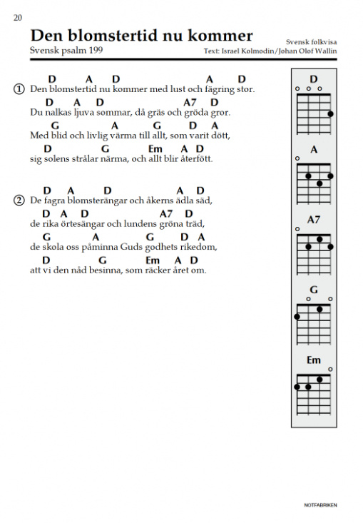 100 lätta sommarlåtar ukulele