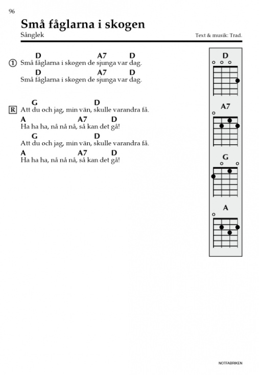 100 lätta sommarlåtar ukulele
