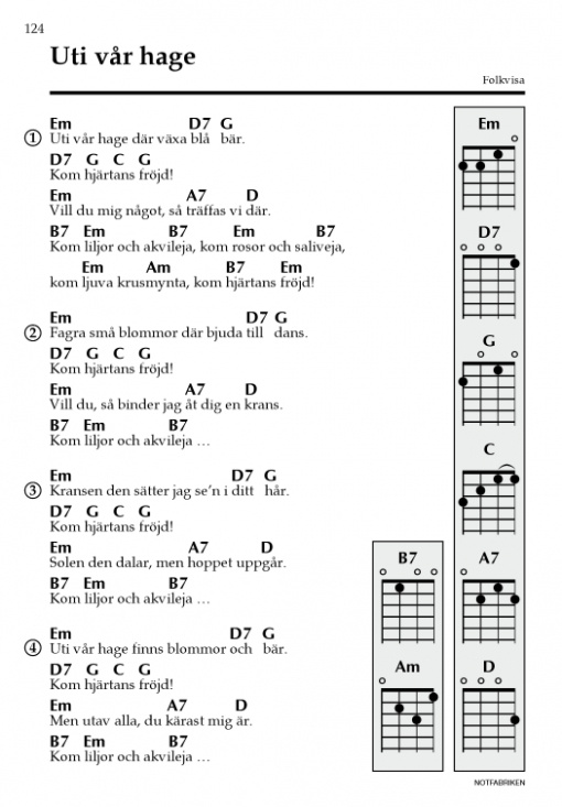 100 lätta sommarlåtar ukulele
