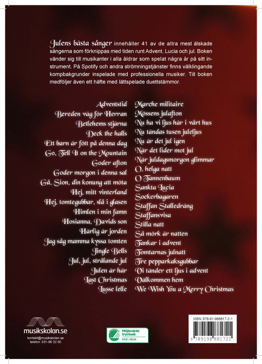 Julens bästa sånger för trombon Reviderad med duettstämmor