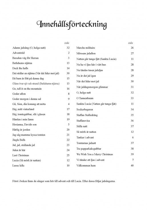 Julens bästa sånger för violin Reviderad med duettstämmor