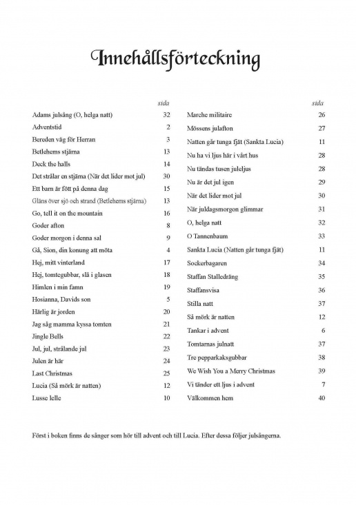 Julens bästa sånger för cello Reviderad med duettstämmor