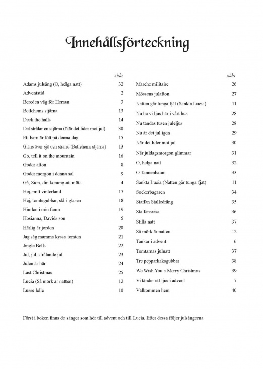 Julens bästa sånger för klarinett och trumpet Reviderad med duettstämmor