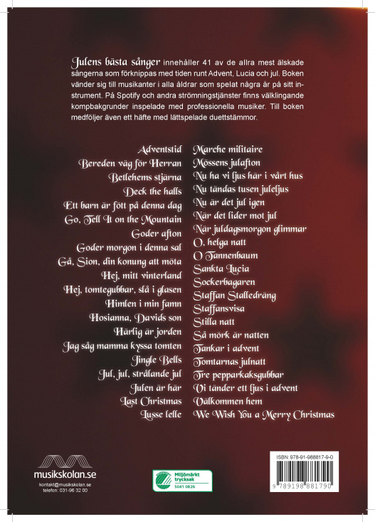 Julens bästa sånger för altsax Reviderad med duettstämmor