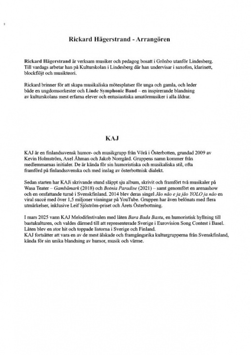 Kaj: Bara bada bastu för blåsorkester Komplett