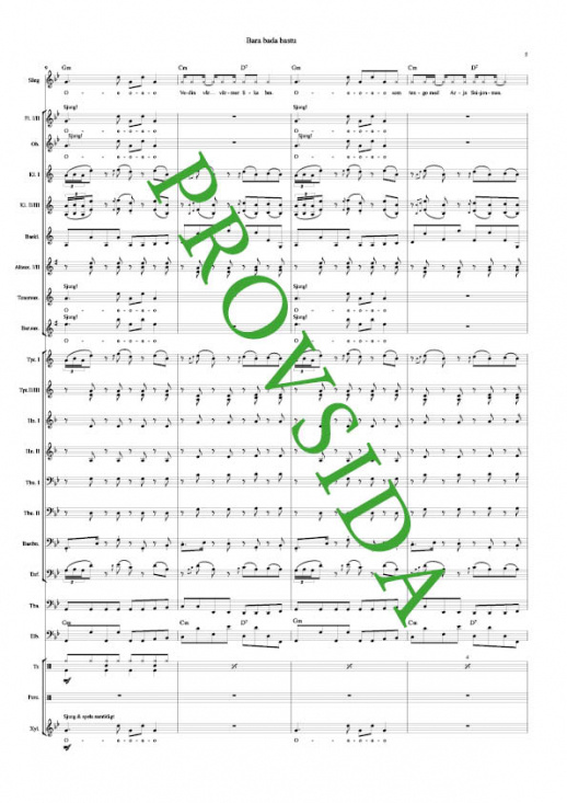 Kaj: Bara bada bastu för blåsorkester Komplett