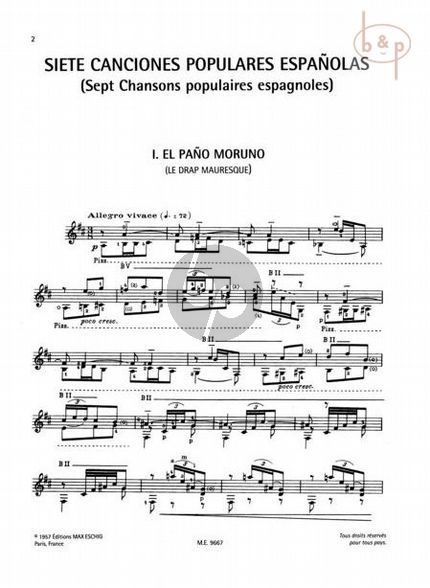 de Falla: 7 Canciones populares espanolas