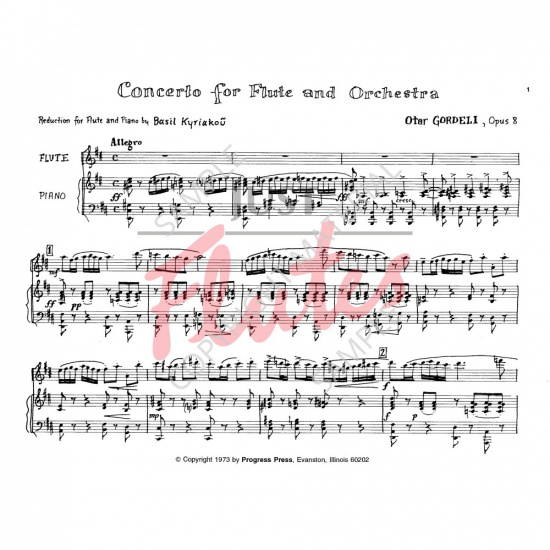 Gordeli, Otar: Concerto for Flute and Piano Op. 8