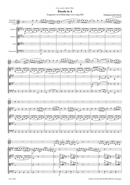 Vivaldi: Konzert E-Moll Rv 484 Stämsats