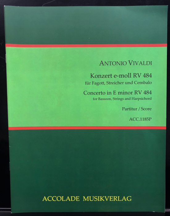 Vivaldi: Konzert E-Moll Rv 484 Partitur