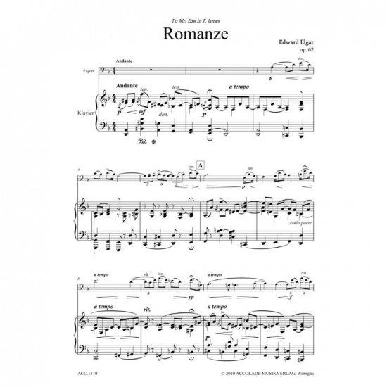 Elgar:  Romanze d-Moll für Fagott und Orchester op 62