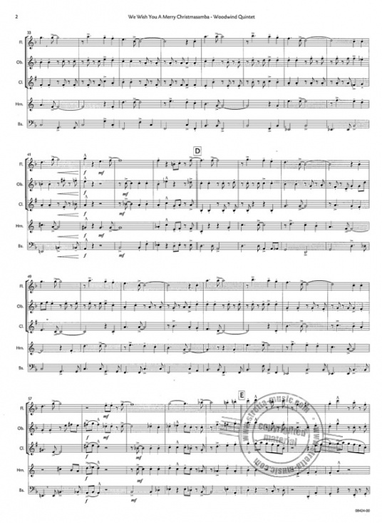 We Wish You a Merry Christmasamba för blåskvintett