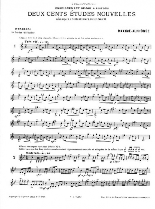 Deux cents Etudes Nouvelles för horn