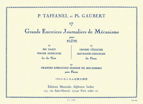 Taffanel/Gaubert: 17 Grands Exercices Journaliers De Mecanisme