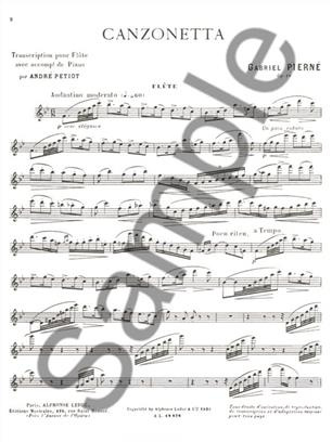 Pierné: Canzonetta op.19 Flöjt + piano