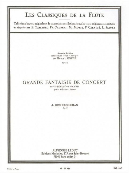 Demersseman: Grande Fantaisie Oberon /Fl+pi