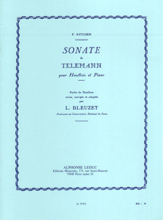 Telemann: Sonate pour hautbois et piano a-moll
