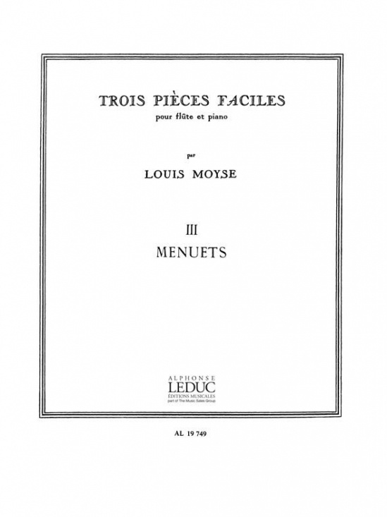 Louis Moyse: Menuets Flöjt + piano