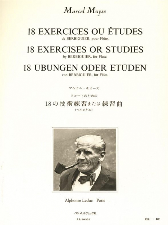 Moyse: 18 exercises or etudes (Berbiguier) /Fl