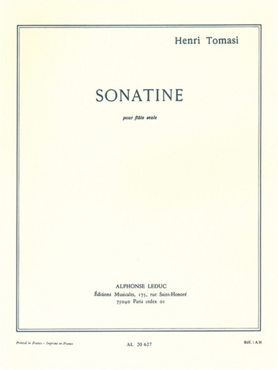 Tomasi: Sonatine /Fl solo