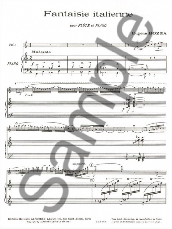 Bozza: Fantaisie Italienne /Fl+pi