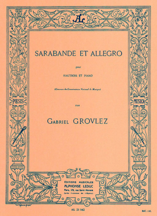 Grovlez::Sarabande et Allegro pour Hautbois et Piano