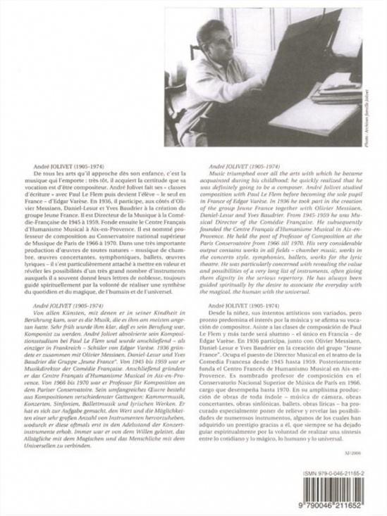 Jolivet: Chant de Linos /Fl+pi