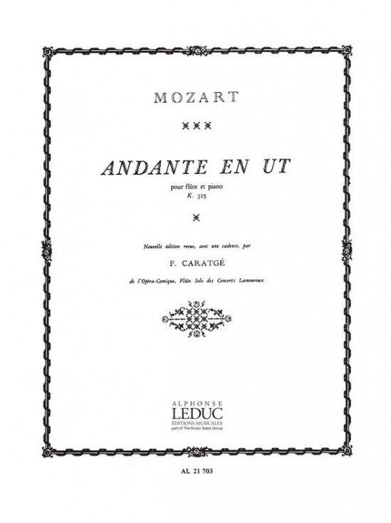 Mozart: Andante KV315 in C major