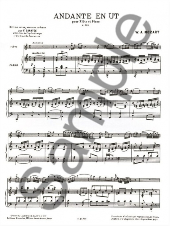 Mozart: Andante KV315 in C major