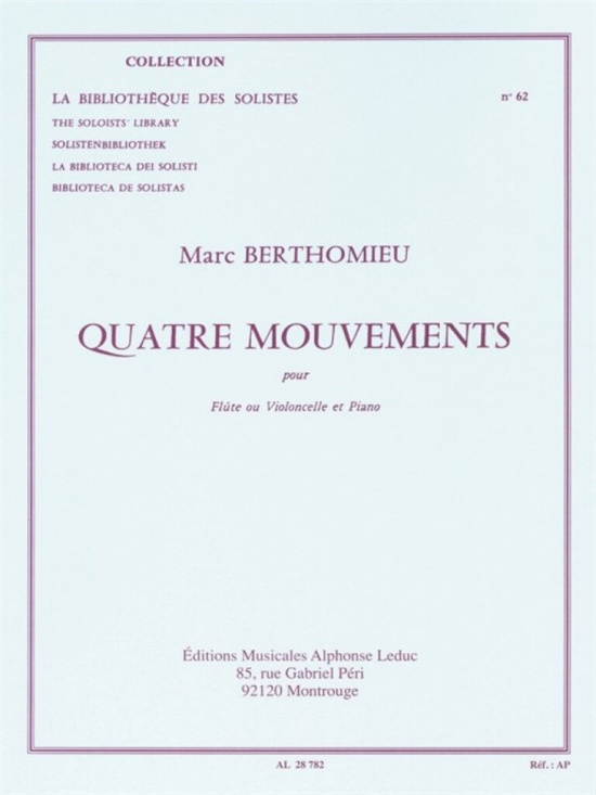 Berthomieu: Quatre Mouve/Fl+pi