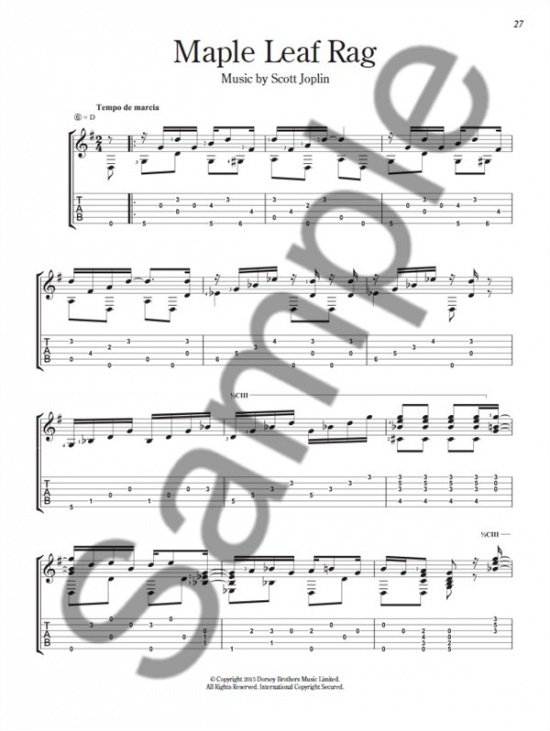 Scott Joplin Favorites For Classical Guitar